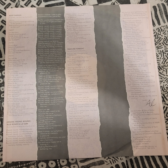 Al Jarreau "Breakin’ Away" Vinyl 1981 Warner Brothers Records USED VG+ Condition - Picture 4 of 7